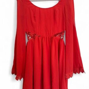 Double Zero Vibrant Coral Dress